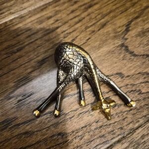 Vintage Brooch Silver Gold Giraffe Signed